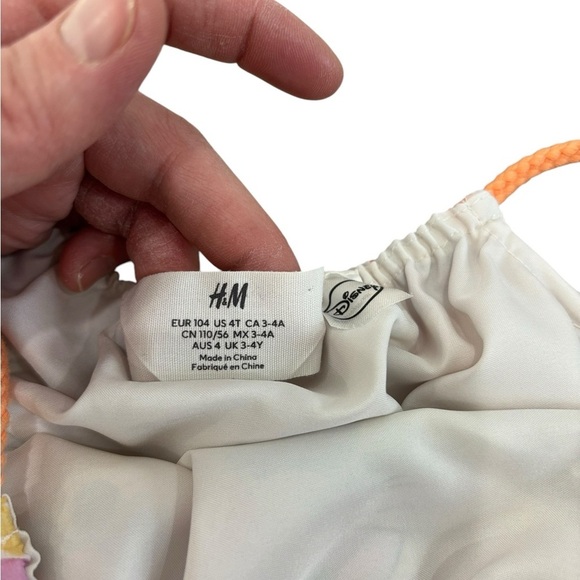 Disney H&M ASYMMETRIC CHIFFON DRESS Minnie Daisy 4T Summer Beachy - Picture 4 of 8